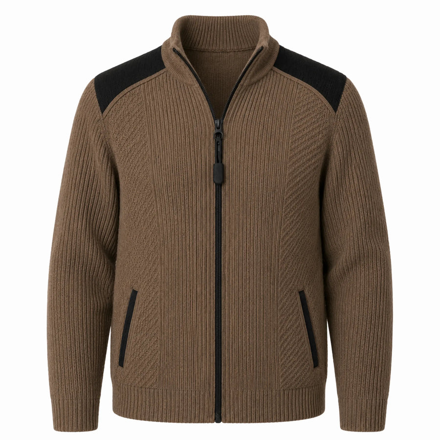 Herre sweater med magnetlynlås