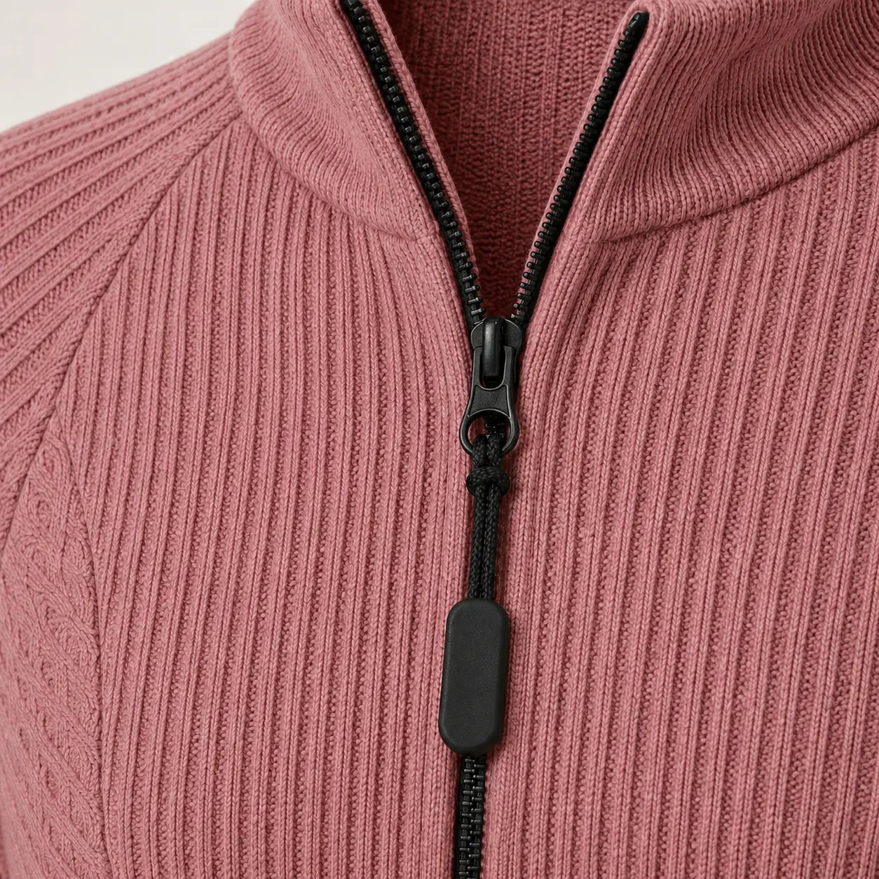 Dame sweater med magnetlynlås