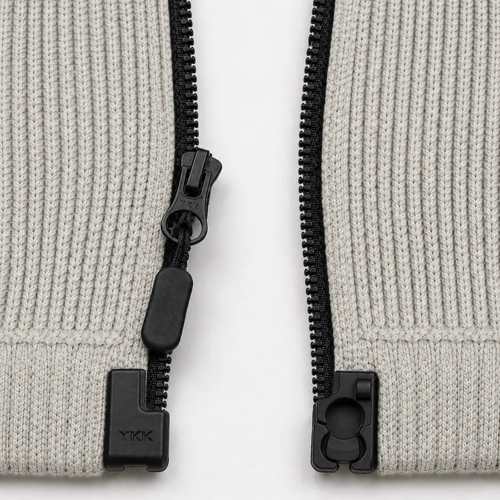 Herre sweater med magnet lynlås