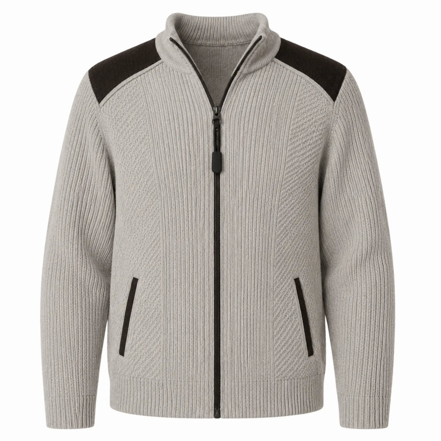 Herre sweater med magnetlynlås