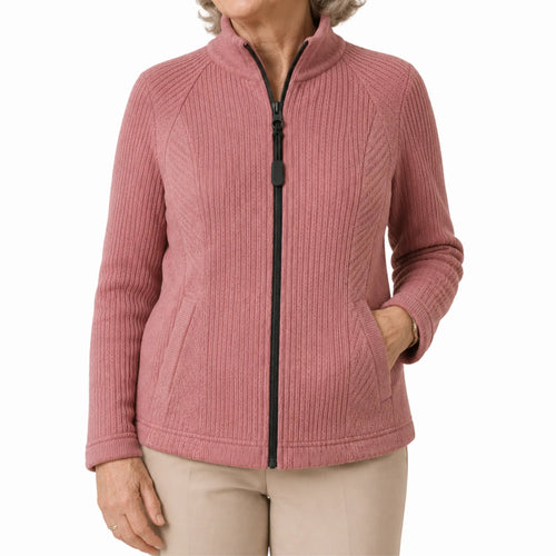 Dame sweater med magnetlynlås