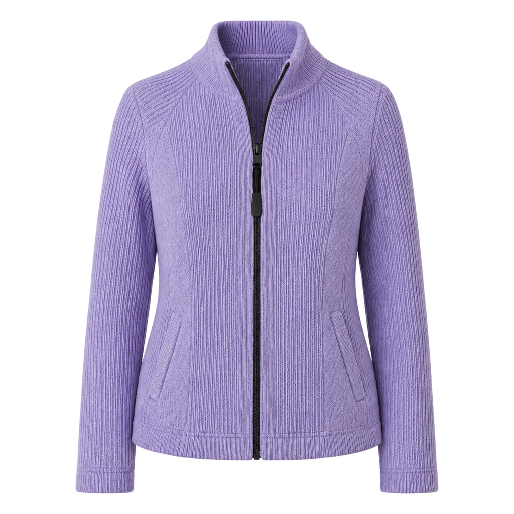 Dame sweater med magnetlynlås