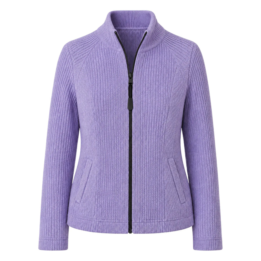 Dame sweater med magnetlynlås