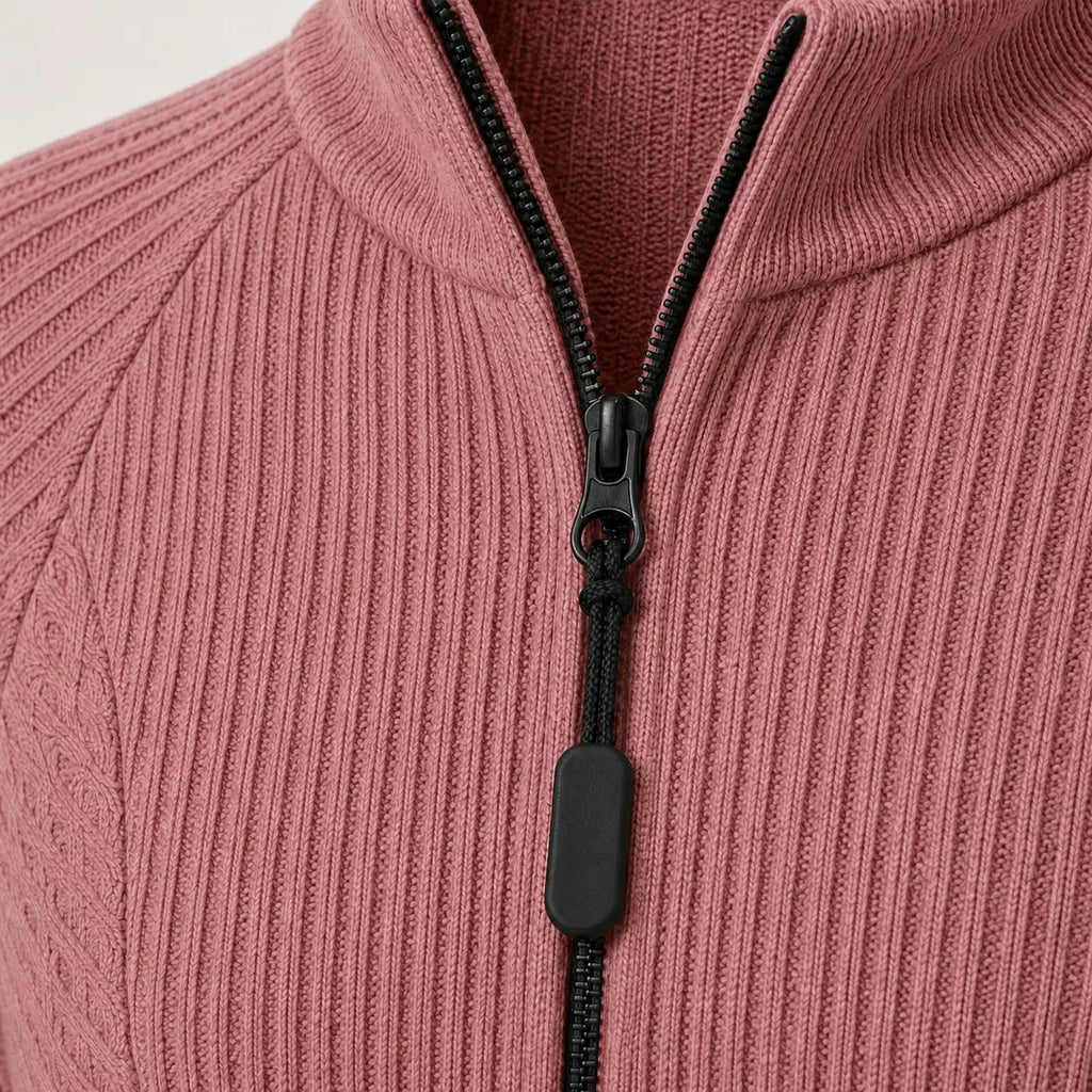Dame sweater med magnetlynlås