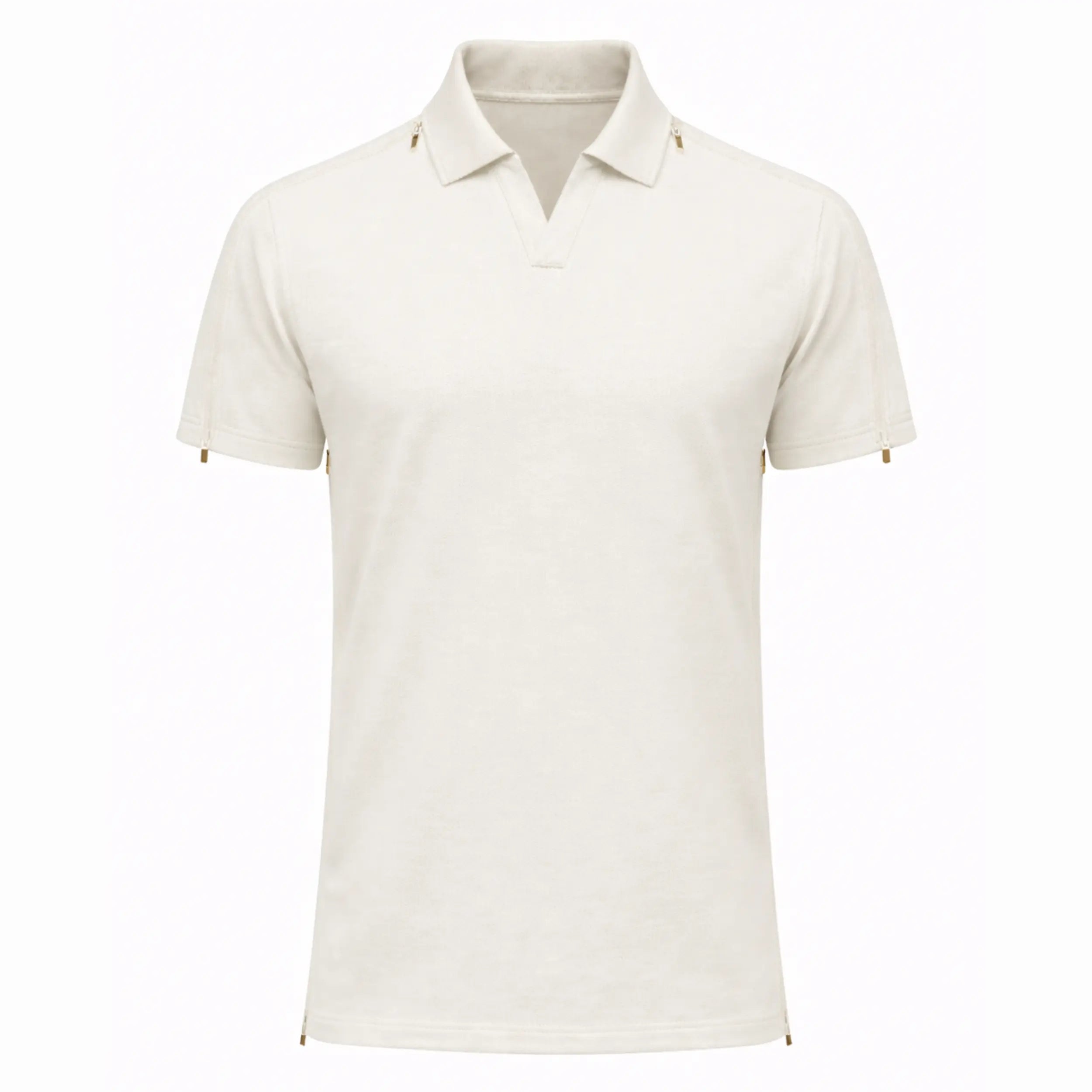 Polo shirt til mænd med lynlås i siden