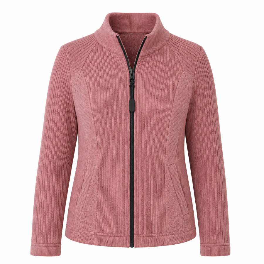 Dame sweater med magnetlynlås
