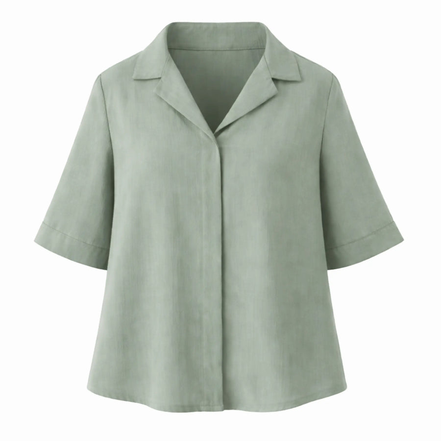 Poloshirt dame med magnetknapper